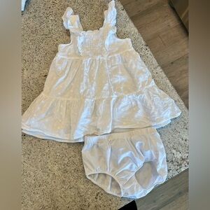 White eyelet dress toddler girl 24 months